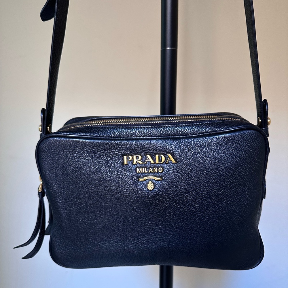 Prada Black Leather Shoulder Bag
